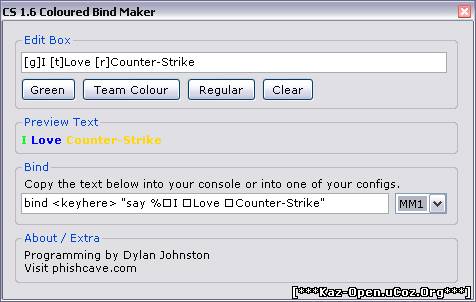 CS 1.6 Coloured Bind Maker